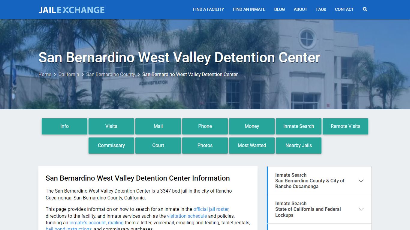 San Bernardino West Valley Detention Center - Jail Exchange