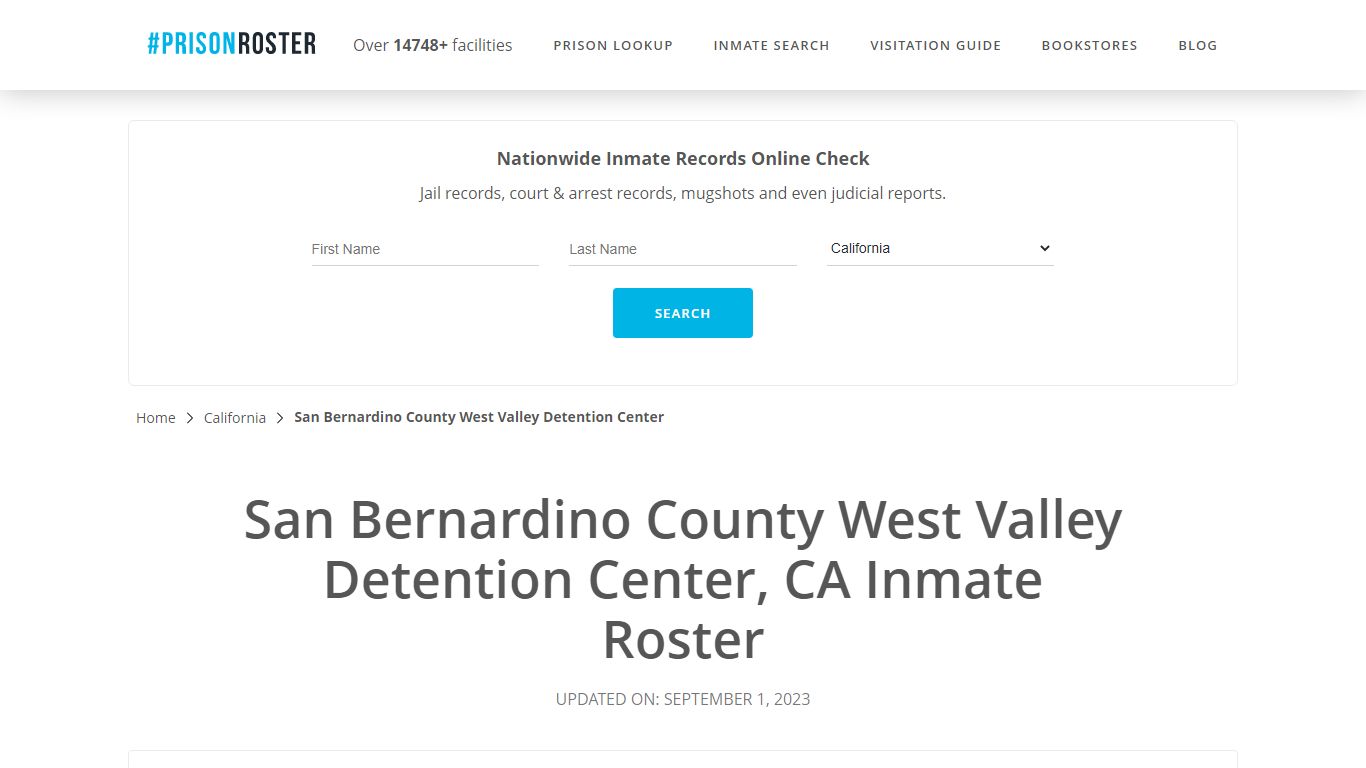 San Bernardino County West Valley Detention Center, CA