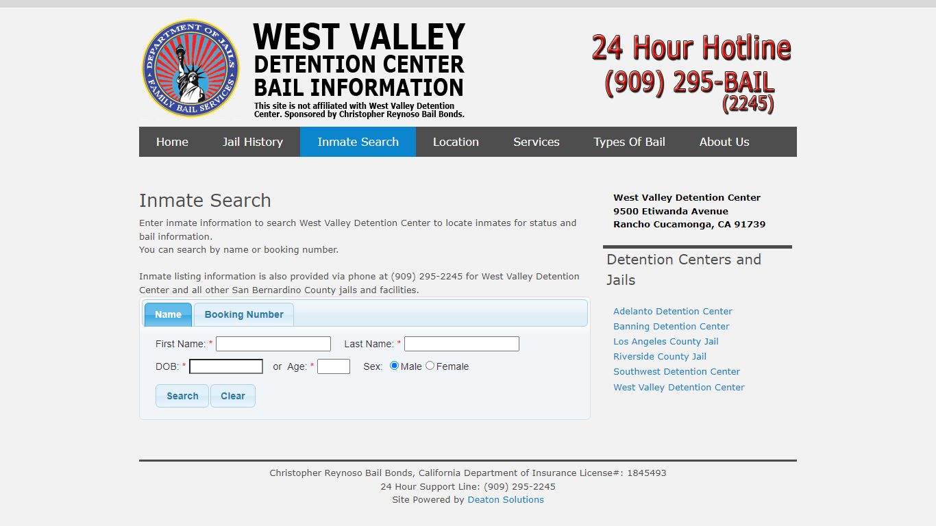 Online Inmate Search | West Valley Detention Center Bail Bonds in ...